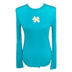 Marc Jacobs Merino Wool Blue Floral Sweater